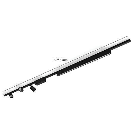 Perifo Lighting Rail Kit 1.5m + 3x Reflektor + LED Licht 44.6W CCT RGB Philips HUE Bluetooth Schwarz