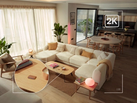 IP 2K QHD 1440p CMOS Weiß Zigbee WiFi SMART Sicherheitskamera Outdoor Wired Camera Secure Philips HUE