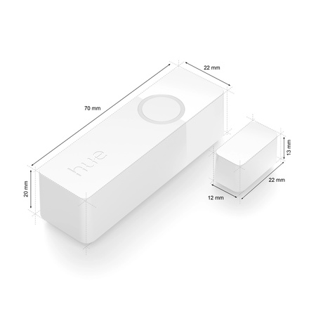 2x Tür öffnen/schließen Kontaktsensor Fenster Wireless Smart Kontaktsensor Weiß PHILIPS HUE Zigbee