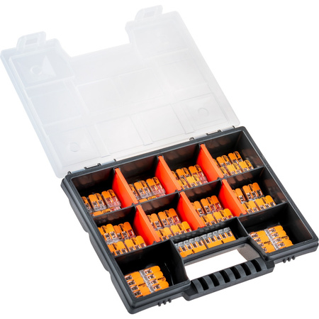 Schnellverbinder WAGO Installationsverbinder Set à 60 Stück - 25x 221 2x4mm + 25x 3x4mm + 10x 5x4mm