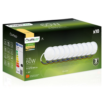 Set mit 10x LED-INSERT-Modulen 7W 670LM 120° 3000K Warm LUMILED