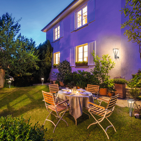 Wandleuchte Solarwand-Fassadenleuchte 6W 550lm 3000K Bewegungssensor Endura STYLE SOL WALL grau LEDVANCE