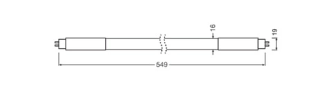 LED-Leuchtstoffröhre T5 G5 12W = 24W 1560lm 6500K Kalt 160° 55cm Superior Ledvance
