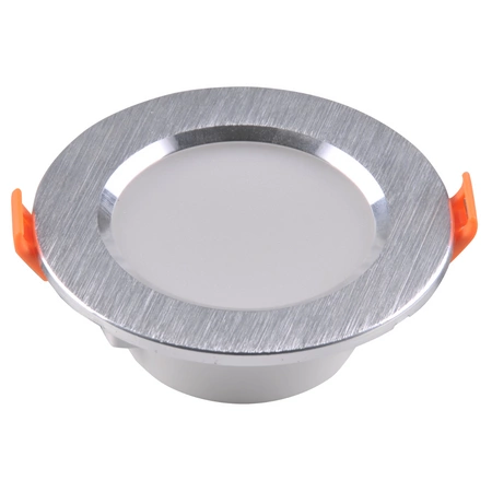 Deckeneinbauleuchte ZOE LED 4.8W 4000K ZOE Round Mesh weiß + Ring silber gebürstet