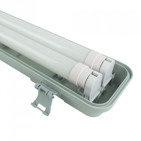 Hermetische Leuchte 120cm Lampe IP65 + 2x LED-Leuchtstoffröhre T8 G13 18W 6500K Cold Ecolight