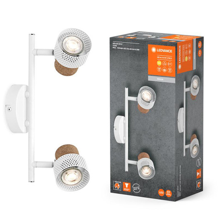 LED Decke Wandlampe Wand montiert Oberfläche Leuchte 6.8W 460lm 3000K Warm Dimmbar Dekorativ Weiß Spot Korken Ledvance