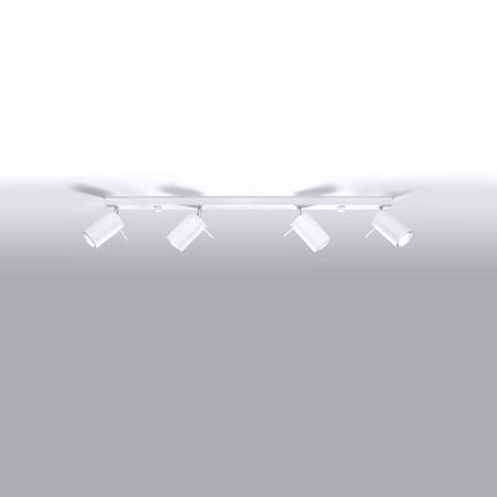 Anbauleuchte RING 4L 4xGU10 Reflektor Halogen Beweglich Minimalistisch Weiß SOLLUX