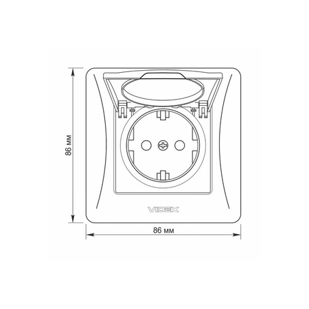 Kontakt 16A Unterputz-Einzelsteckdose Weiß BINERA VIDEX