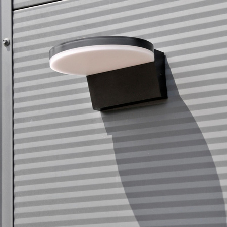 Außenwandleuchte LED-Fassadenleuchte IP54 4000K Rund Schwarz