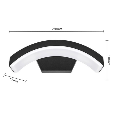 Garden Elevation Wandleuchte LED 9W SCHWARZ BELLA