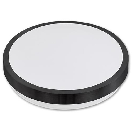 LED-Deckenleuchte 2xE27 mit Mikrowellensensor SOLEN rund schwarz