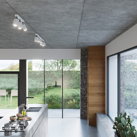 MERIDA Deckenleuchte 4xGU10 Reflektor Halogen Leuchte Moving 80cm Weiß SOLLUX