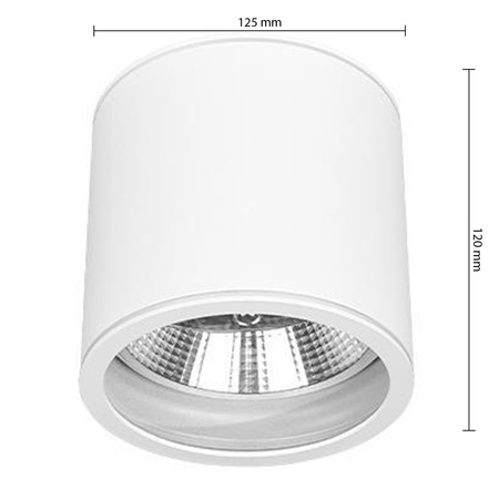 Aufputz Halogen Tuba Reflektor Spot GU10 Rund Weiß Masterled