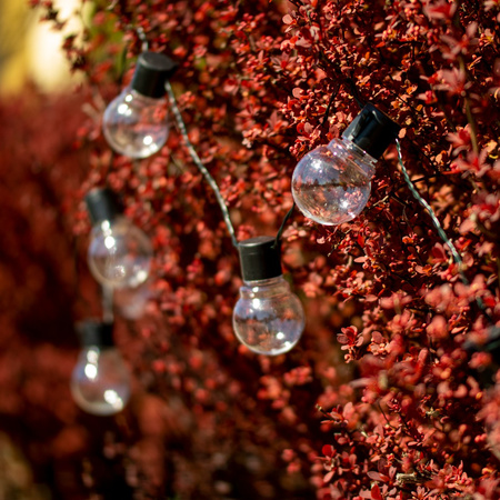 SOLAR GIRLANDA Garten-Zierkette 3,8m 10 Kugeln 3000K warm