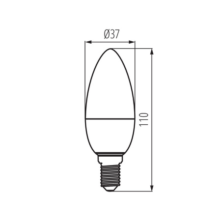 LED Lampen IQ-LED-Licht E14 C37 7.2W 806lm 2700K Warm KANLUX