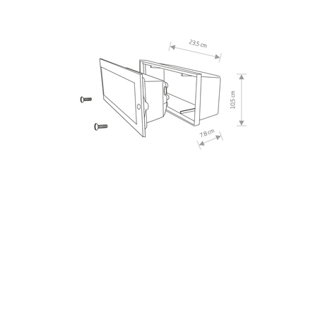 Außengartenleuchte Fassade INA 4907 E27 IP65 Einbauleuchte Graphit Nowodvorski