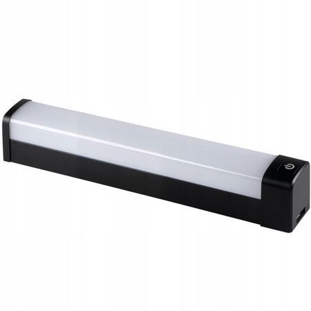 LED Wand- und Deckenleuchte Badezimmerleuchte mit Schalter 15W 4000K IP44 60cm Schwarz KANLUX