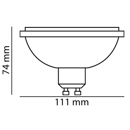 LED Lampen GU10, Glühbirne ES111 Dimmbar 15W = 100W 1521lm 38° 3000K warm Silber LUMILED