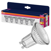 6x LED PAR16 Reflektor GU10 4.3W = 50W 350lm 2700K Warm 36° VALUE Osram