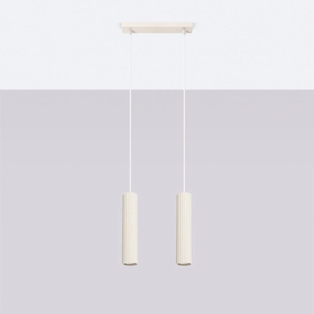 Decke Hängelampe Tuba Spot 2x GU10 Beige Carbon Deep Space SL.1593 Sollux