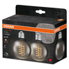 2x LED Dekorative Glühbirne G80 Sphere E27 7.8W = 30W 360lm 1800K Warm 320° Smoke Filament Dimmbar Vintage 1906 Osram