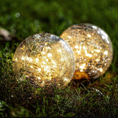 Solar-LED-Gartenkugel-Bodenlampe dekorativ 10cm 3000K IP44