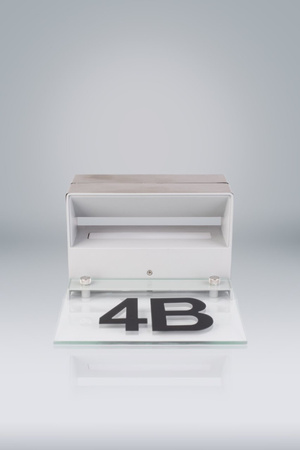 LED-Gartenlampe beleuchtete Hausnummer Türerhöhung Wandleuchte 6W IP54 Silber Volteno