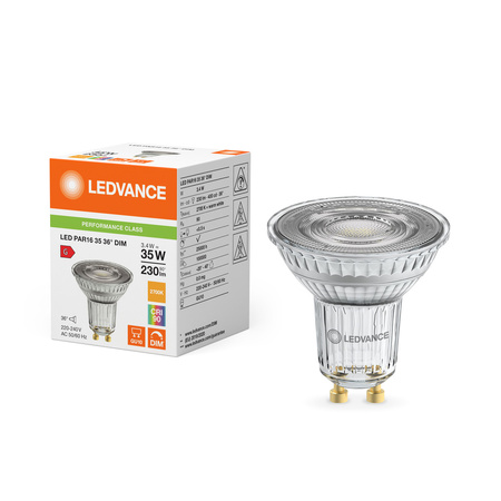 LED Lampen PAR16 GU10 3.4W = 35W 230lm 2700K Warmweiß 36° DIMMABLE LEDVANCE