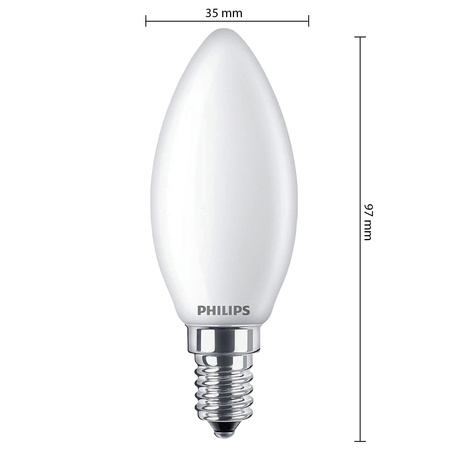LED Lampen E14 B35 2,2W = 25W 250lm 2700K Warm Filament PHILIPS