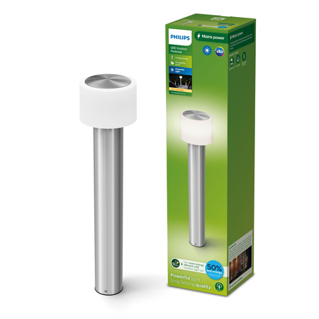 Gartenlampe Outdoor PIPE 60cm LED 4.3W 800lm 2700K IP44 Edelstahl Otis Ultra Efficient Philips