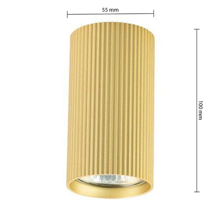 Aufputz Halogen Tuba Reflektor Spot GU10 Rund Gold Lucerno Masterled