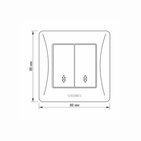 2fach 2fach Schalter 10A Aufputz Schwarz BINERA VIDEX