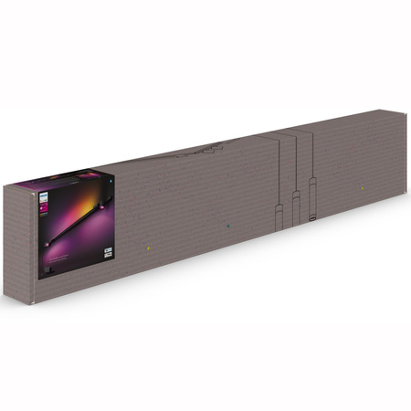 Perifo Lighting Rail Kit 2m + 2x Reflektor + LED Licht 39.9W CCT RGB Philips HUE Bluetooth Schwarz