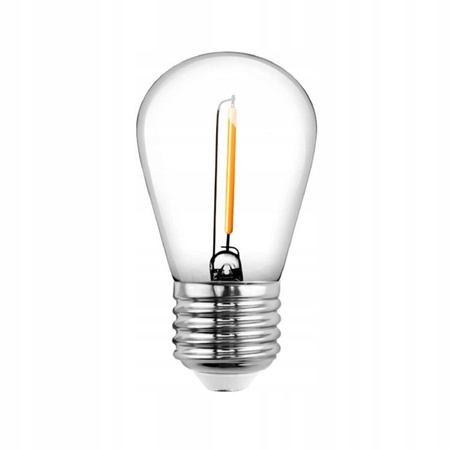 5x LED Filament Lampen E27, ST14 für Lichterketten 1W = 10W 100 lm 2700K warm Glühfaden LUMILED