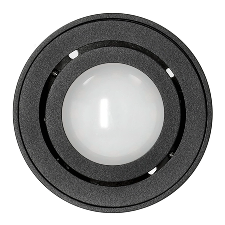 Aufputz-HALOGEN-SPOT 50 mm schwarz rund bewegliche Leuchte OH36S Kobi