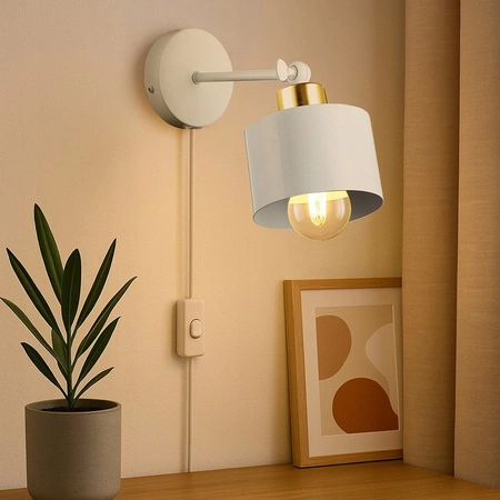 Wandleuchte Spotlight Wandleuchte E27 Moving White Gold Elza Masterled