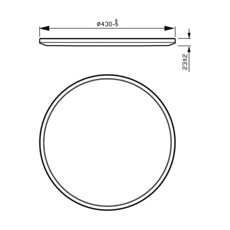 Aufbau LED Deckenleuchten SUPERSLIM 22W 2700K 43cm Dimmbar Weiß PHILIPS