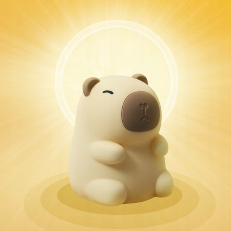 LED Kinder Dekorative Capybara Nachtlicht 2.5W 18lm 3000K Warm RGB 360° Braun Masterled