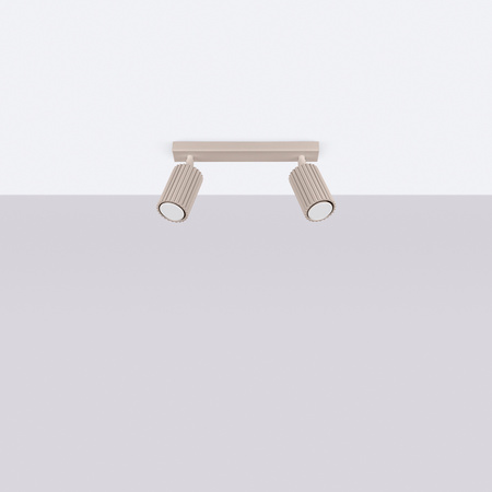 Reflektor-Deckenleuchte 2x GU10 Aluminium Taupe Carbon Deep Space SL.1763 Sollux