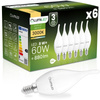 6x LED-Lampe E14 Kerze B35 10W = 75W 1100lm 3000K warmweiß 180° LUMILED