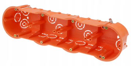 Vierfach-Elektrokasten PK60 tief für Regips-Gipsplatten + PAWBOL-Schrauben