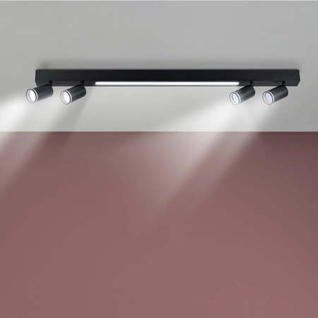 Spotlight Deckenleuchte 3x GU10 Schwarz PARIS Sanico Goldlux