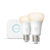 2PAK LED-Glühbirne E27 A60 9.5W 2700K Warm PHILIPS HUE Weiß Bluetooth Zigbee + Hue Bridge