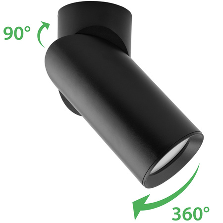 Deckenleuchte mit 1x GU10-Sockeln, Einbaustrahler HALOGEN schräg TABULA SPOT TUBA LUMILED