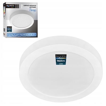 LED-Panel Deckenleuchte 12W 960lm 4000K neutralweiße Anbauleuchte Rund weiß Proma Masterled