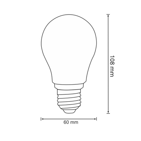 E27 A60 LED Leuchtmittel 7W = 60W 806lm 4000K Neutral 320° GOLDLUX Filament (Polux)