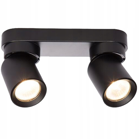 TIMO Decken-/Wandleuchte Wandleuchte Reflektor bewegliche Halogenleuchte 2 xGU10 schwarzes LVT