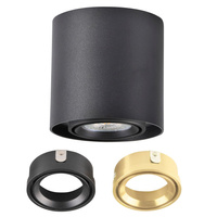 Spot GU10 Schwarz Gold XENO Sanico Goldlux Aufputzleuchte