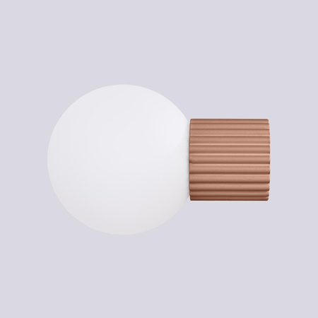 Badezimmer Wandleuchte G9 Rund Braun Modern Matt IP44 Halo Sollux