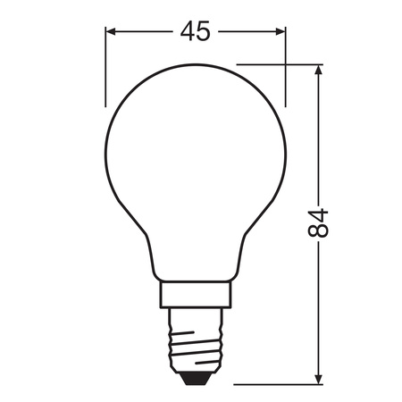 LED-Lampe P45 Ball E14 1.2W = 25W 255lm 4000K Neutral 330° 213lm/W CLASSIC ENERGY EFFICIENCY Osram